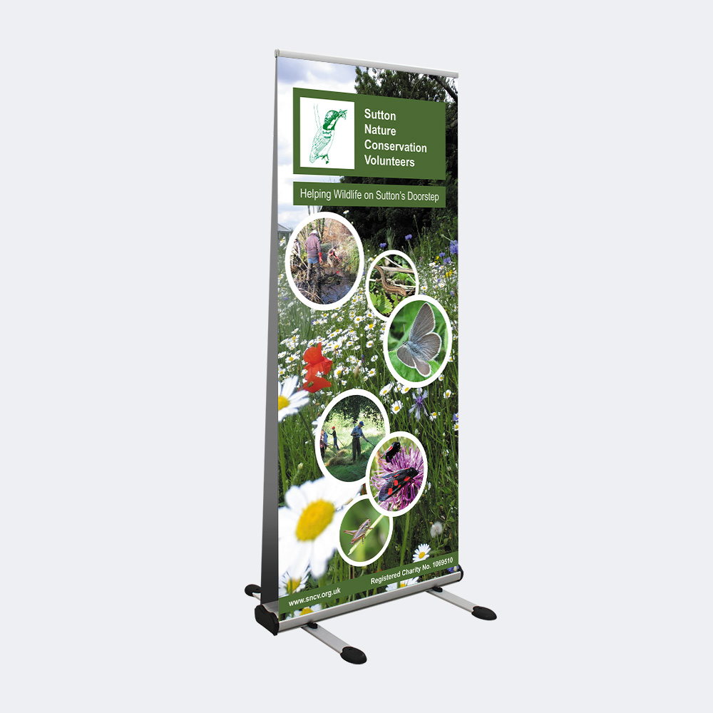 Outdoor Roller Banner (Angled View)